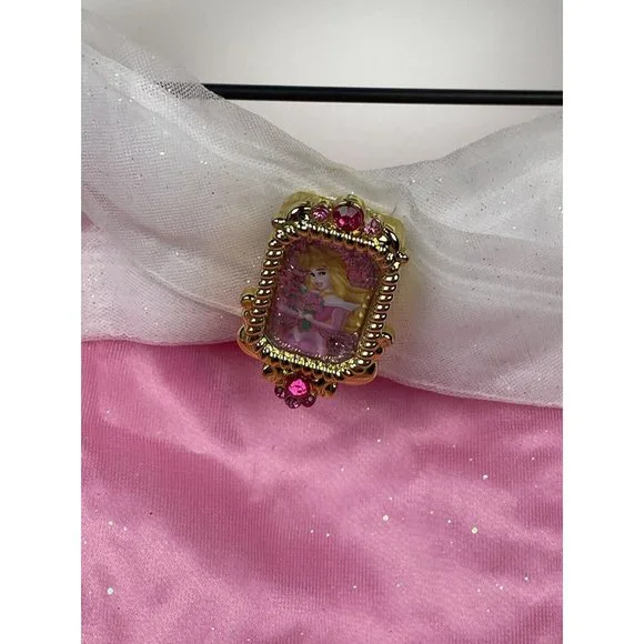 Disney Store PRINCESS Aurora Costume Dress Sleeping Beauty Pink Gold7/8 7 8